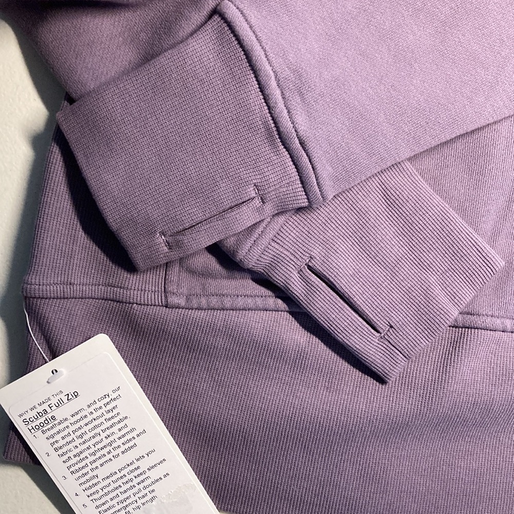 🔥 Lululemon Scuba Full Zip Dusky Lavender 4 - Picture 3 of 10